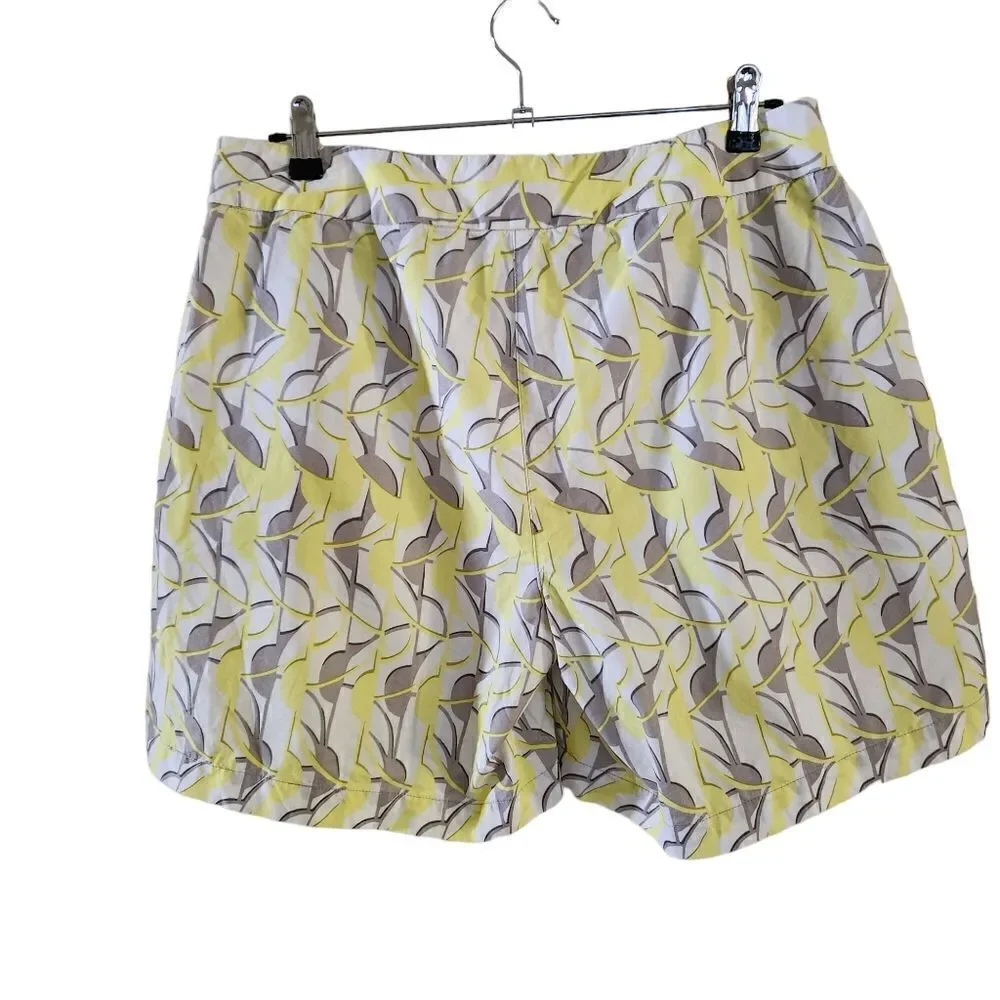 Lizgolf Audra Pleated Front Side Pocket Patterned Shorts Size 14